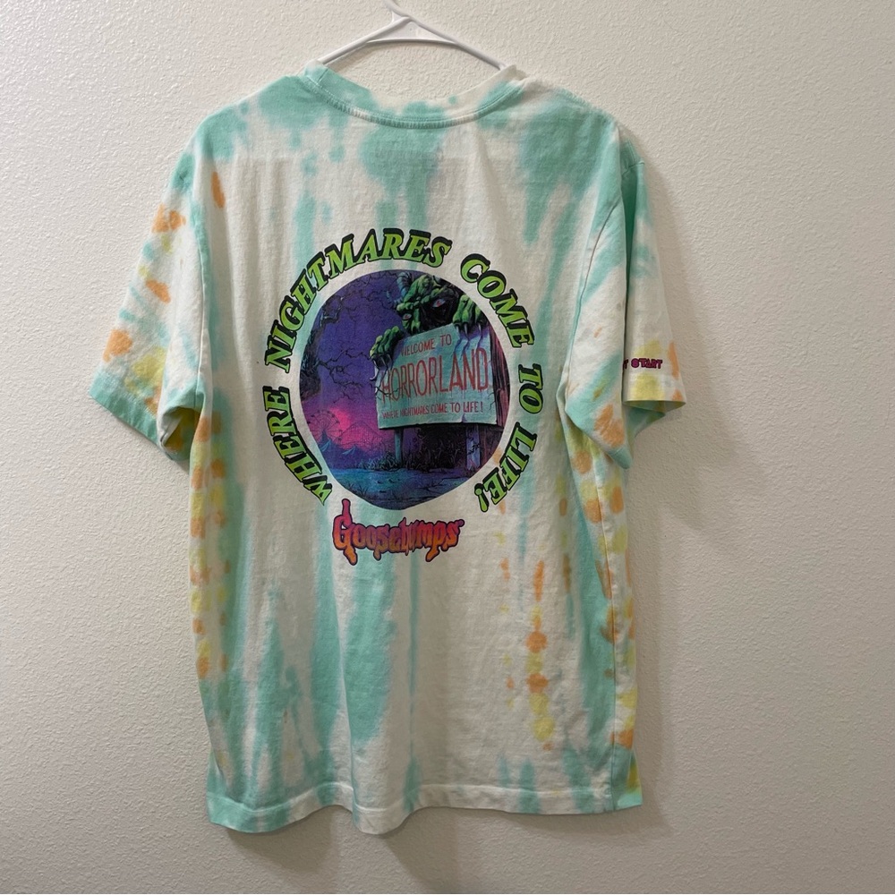 Select start goosebumps tie dye shirt blue white large